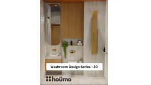 White walls and a tall oval mirror — bathroom design, view 1
