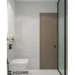 Grey tones and a glass shower screen — bathroom design, view 4
