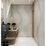 Light grey and blue accents — bathroom design, view 2