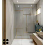 Light grey and blue accents — bathroom design, view 3