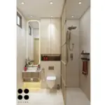 Light cream palette — bathroom design, view 2