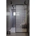 Dark grey and blue tones — bathroom design, view 2
