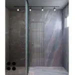 Dark grey and blue tones — bathroom design, view 3