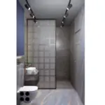 Dark grey and blue tones — bathroom design, view 4