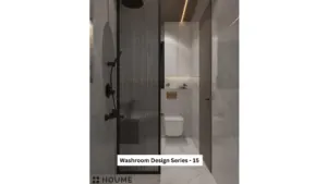 Deep grey palette — bathroom design, view 1