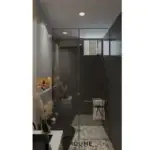 Dark grey with accent lighting — bathroom design, view 2