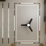 Cream wall with bold line art — bedroom design, view 5