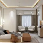 Warm wood tones and a picture wall — bedroom design, view 2