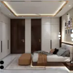 Cream palette and a picture wall — bedroom design, view 2