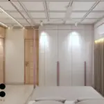 Light walls and wood-look storage — bedroom design, view 4