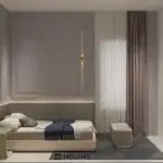 Simple grey palette — bedroom design, view 3