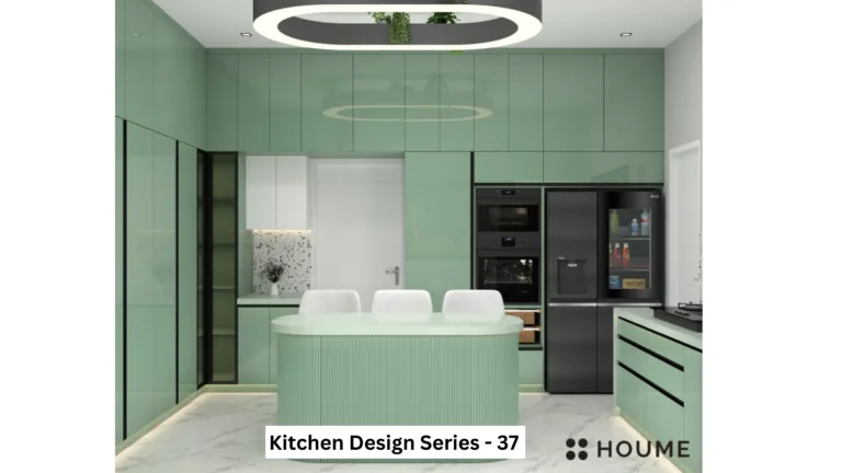 U shape counter with Center island design visual, pratapgarh, Houme series 37