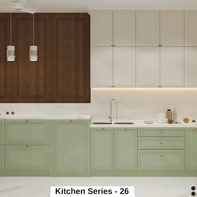 L shape with parallel kitchen design visual, Bangalore, Houme series 26