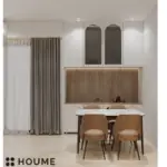 Light seating and a floral feature wall — living room design, view 5
