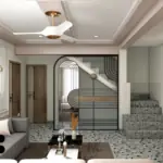 Neutral living and dining space — living room design, view 3