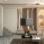 Neutral living and dining space — living room design, view 4