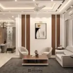 Light palette and a television wall — living room design, view 3