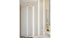 Light stone-look backdrop with side storage — view 2