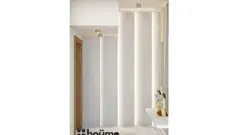 Light stone-look backdrop with side storage — view 3