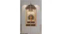 White niche with a blue patterned arch — view 2
