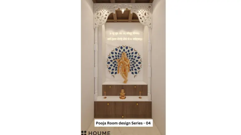 White niche with a blue patterned arch — view 1