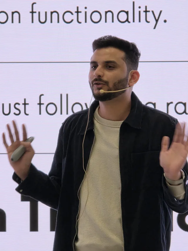 Sourabh Jain presenting design ideas